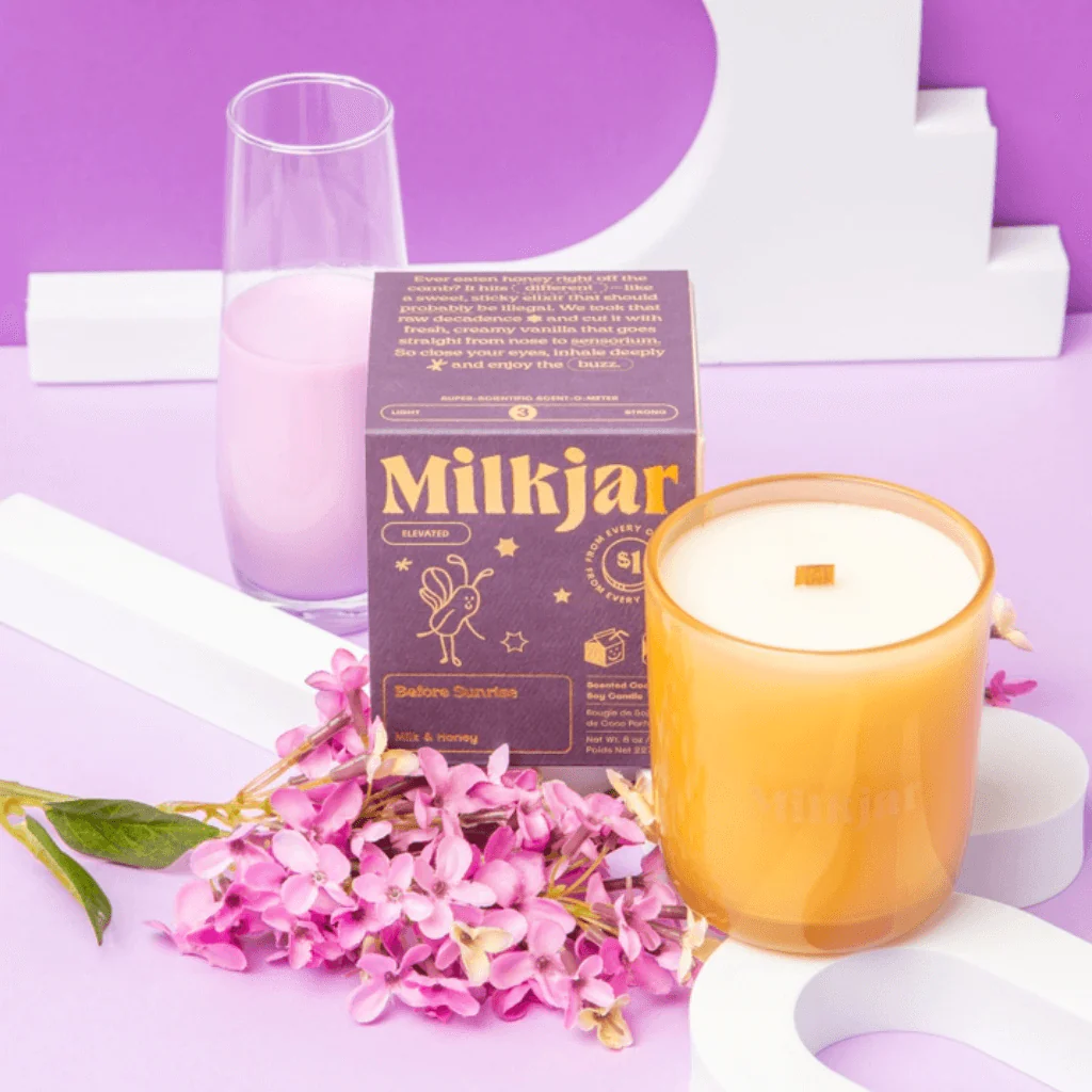 Milkjar Before Sunrise – Milk & Honey Coconut Soy Candle 8oz - Image 4