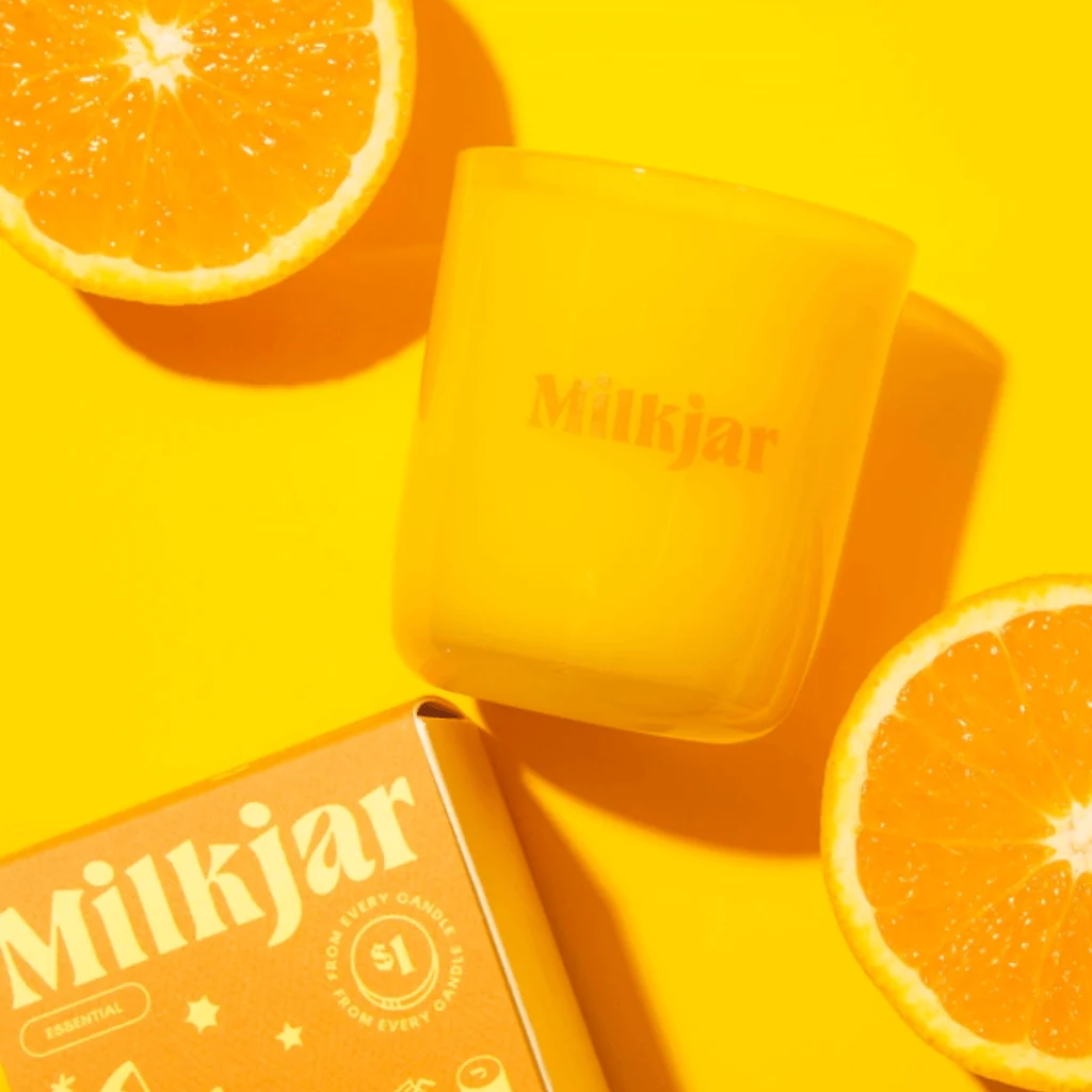 Milkjar Citrus Sweet Orange & Lemongrass Essential Oil Candle 8oz - Image 10