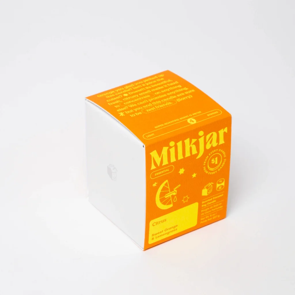 Milkjar Citrus Sweet Orange & Lemongrass Essential Oil Candle 8oz - Image 5