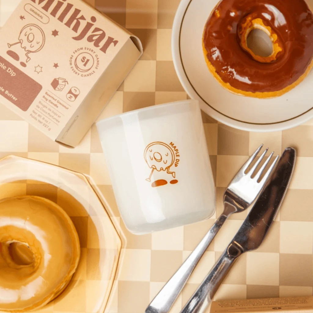 Milkjar Maple Dip Coconut Soy Candle 8oz – Warm Maple Butter - Image 4