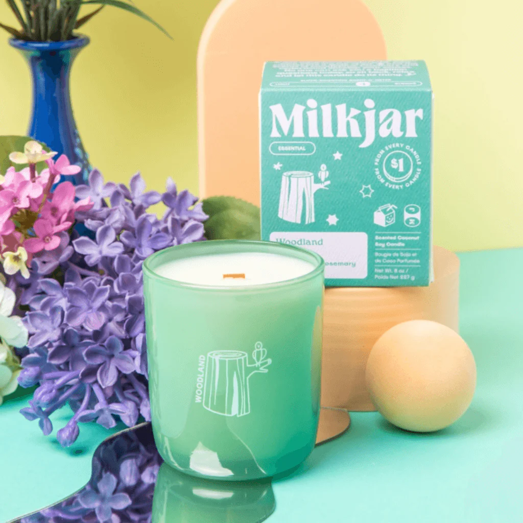 Milkjar Woodland Essential Oil Coconut Soy Candle 8oz – Eucalyptus, Rosemary & Cedarwood - Image 6