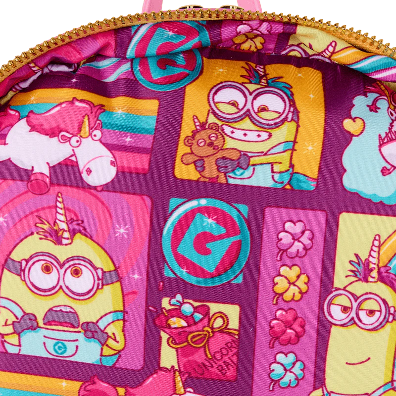 Loungefly Minions Fluffy Unicorn Rainbow Mini Backpack - Image 6
