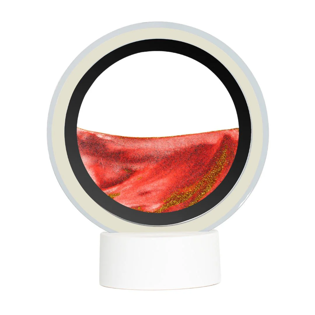 Moodscape Mirrored Ring Sand Picture - Red