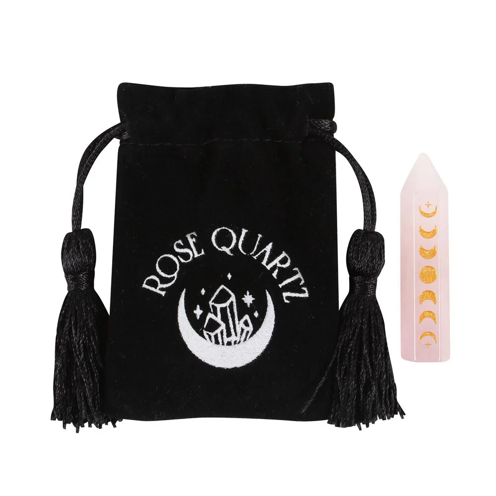 Moon Phase Crystal Point - Rose Quartz