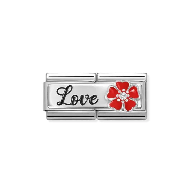 Nomination Composable Double Link - Love Red Flower