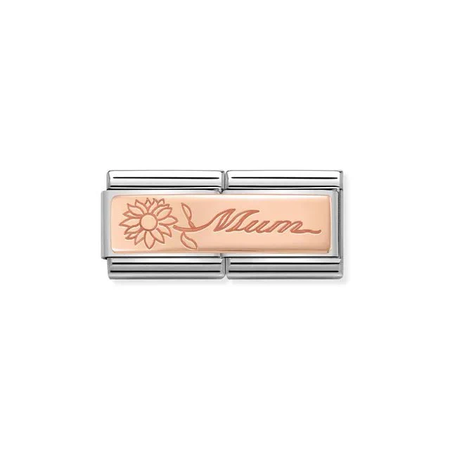 Nomination Composable Double Link Rose Gold - Mum And Flower