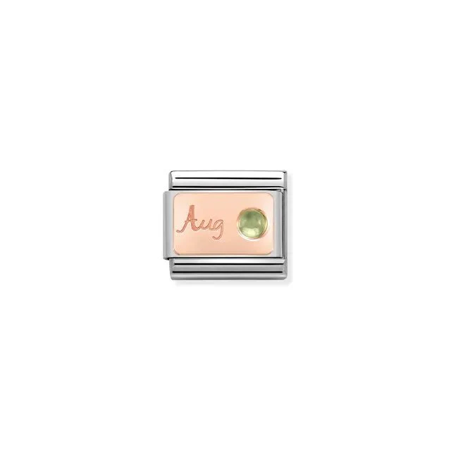 Nomination Composable Link - August In Rose Gold
