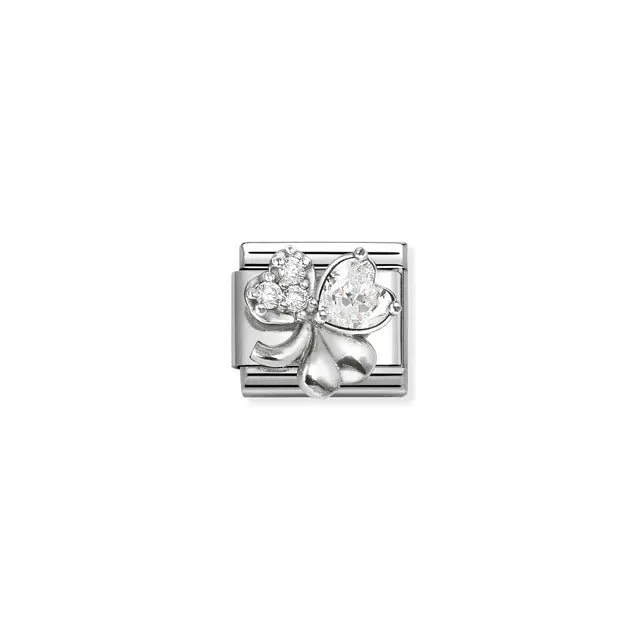 Nomination Composable Link - Clover With White CZ
