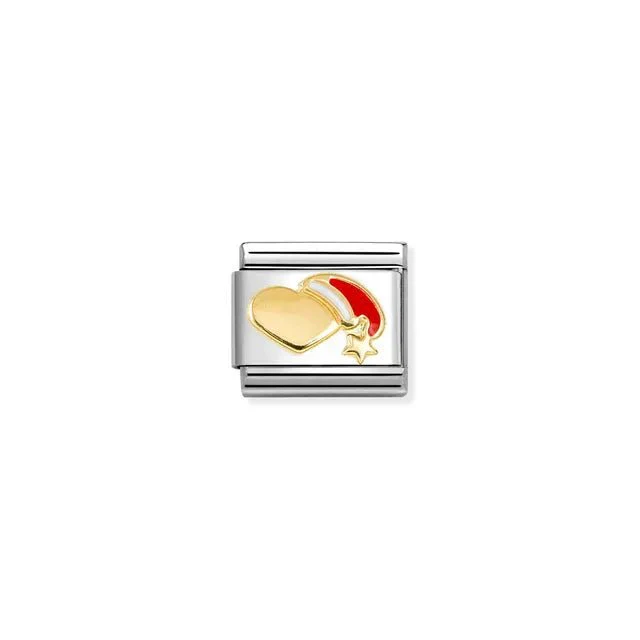 Nomination Composable Link - Heart With Santa Hat