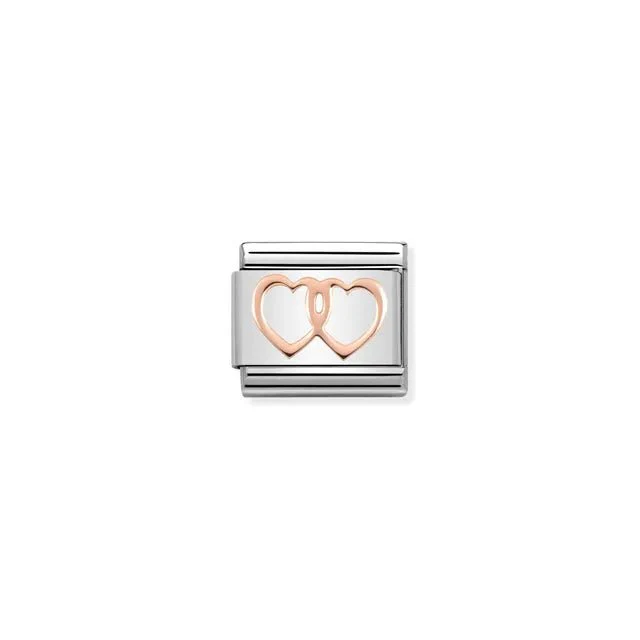 Nomination Composable Link Rose Gold - Double Heart