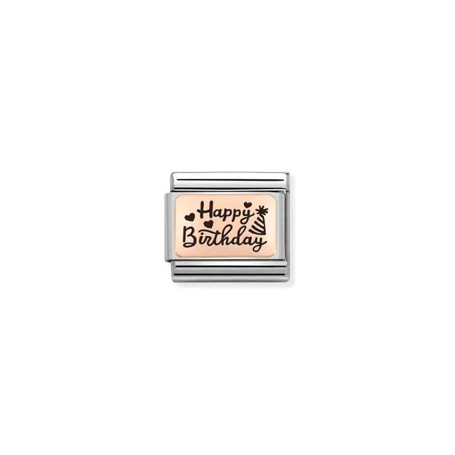 Nomination Composable Link Rose Gold - Happy Birthday