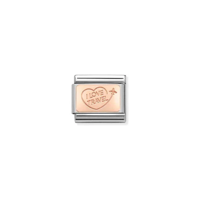 Nomination Composable Link Rose Gold - I Love Travel