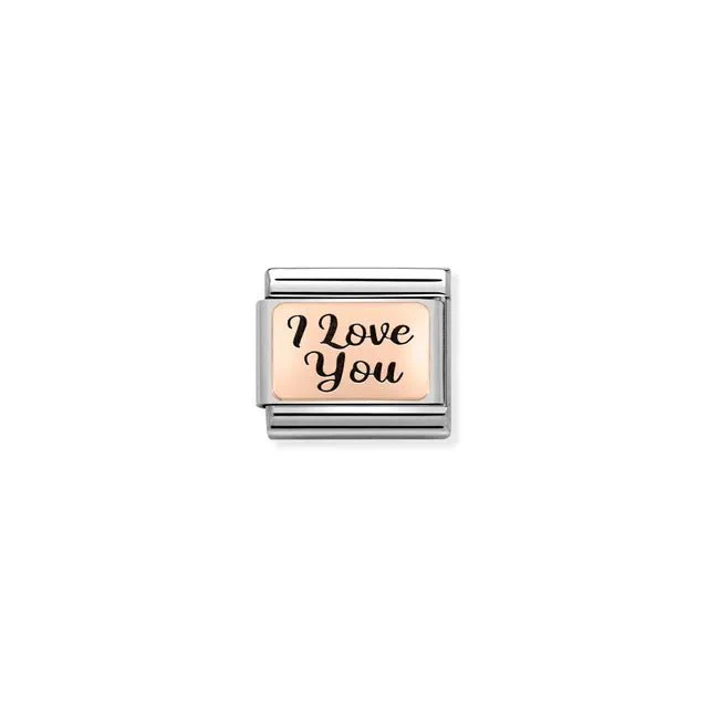 Nomination Composable Link Rose Gold - I Love You