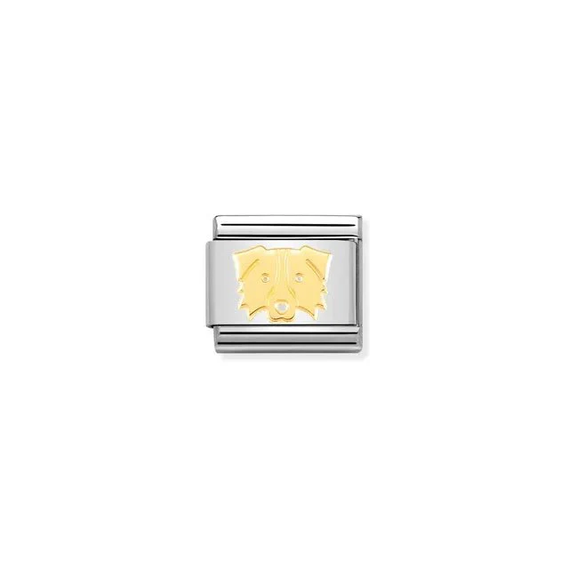 Nomination Composable Link Silver - Gold Border Collie