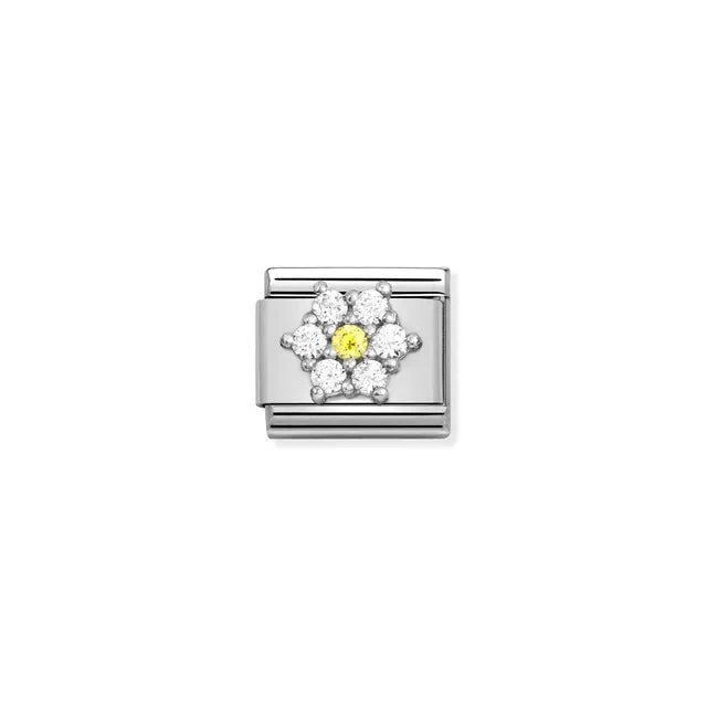 Nomination Composable Link - Silver Flower