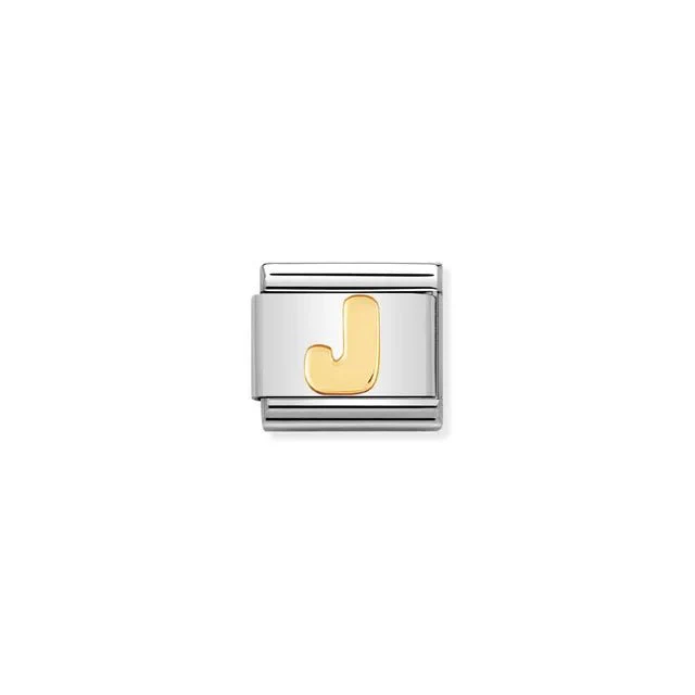 Nomination Composable Link Silver - Gold Letter J