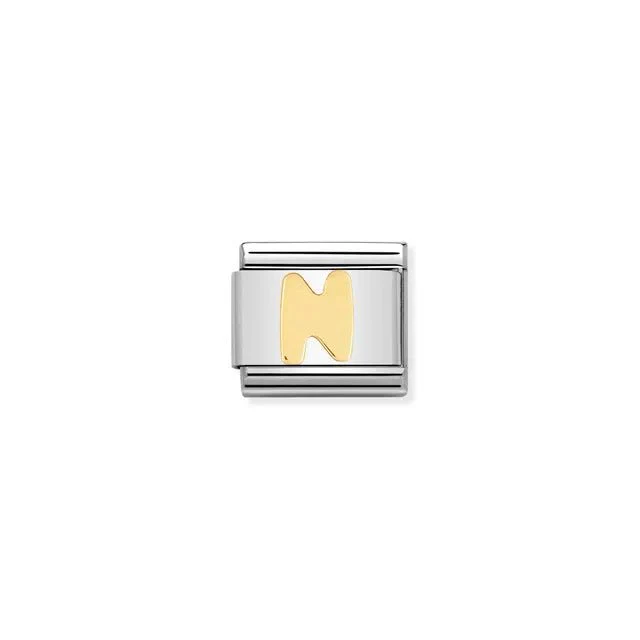 Nomination Composable Link Silver - Gold Letter N