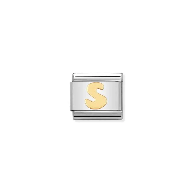 Nomination Composable Link Silver - Gold Letter S