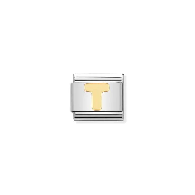 Nomination Composable Link Silver - Gold Letter T