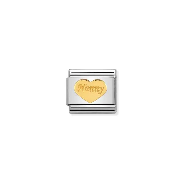 Nomination Composable Link Silver - Gold Nanny Heart