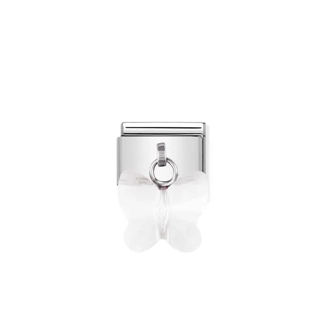 Nomination Composable Link Silver - White Butterfly Pendant