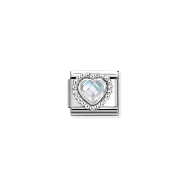 Nomination Composable Link Silver - White CZ Heart