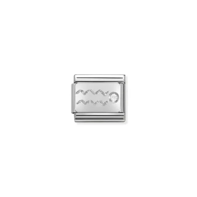 Nomination Composable Link Silver With Stones - Aquarius