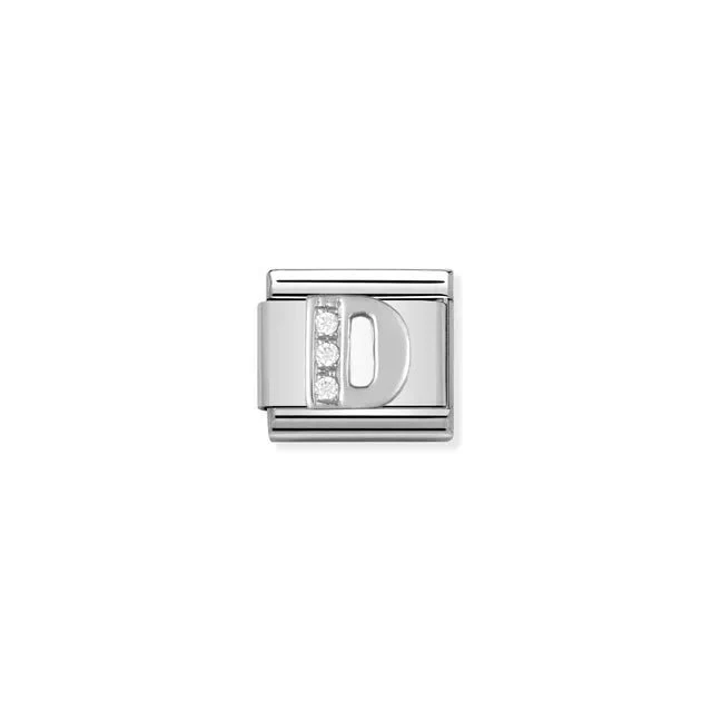 Nomination Composable Link Silver With Stones - Letter D