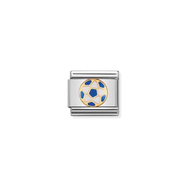 Nomination Composable Link - White And Blue Football