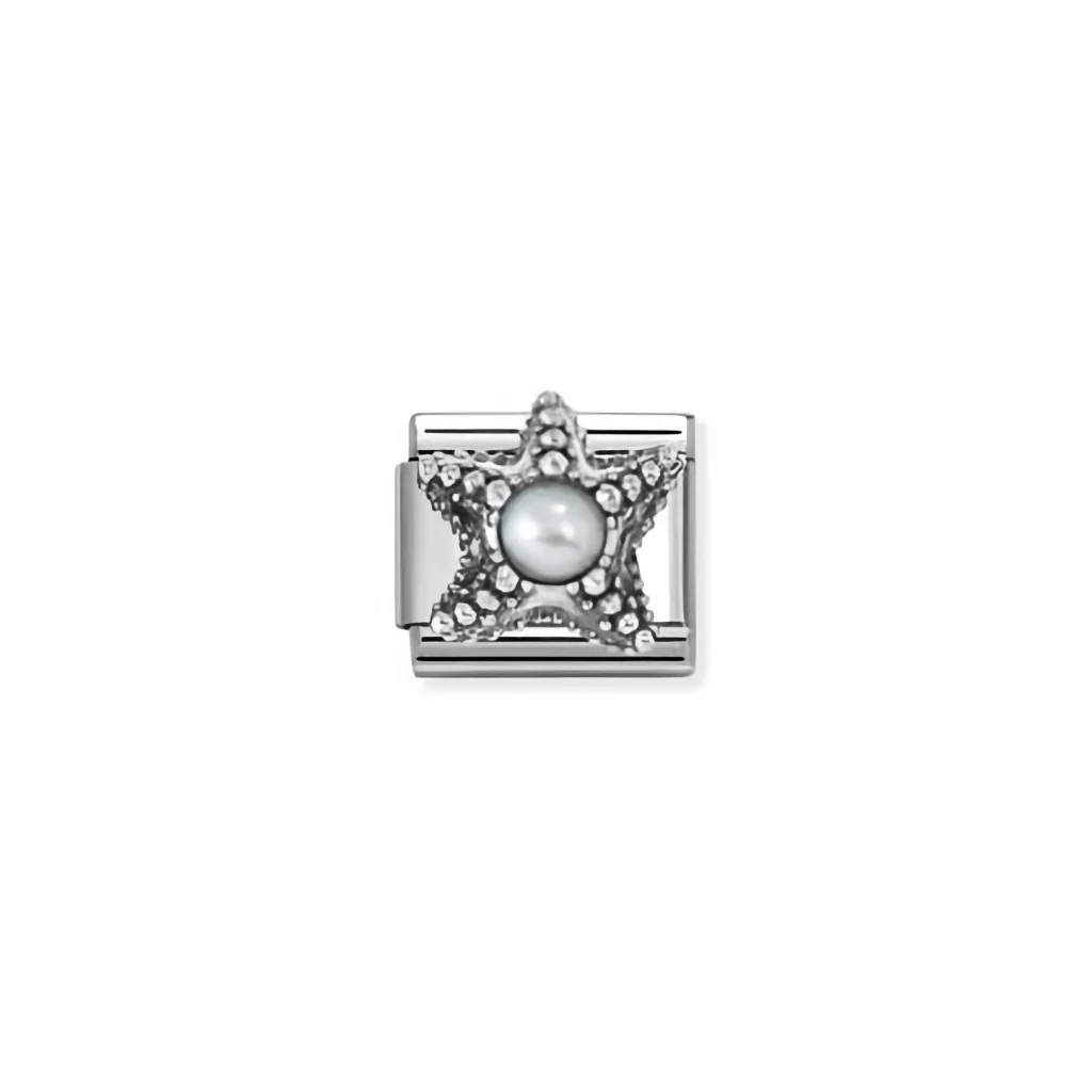 Nomination Composable Link - White Pearl Starfish in Silver