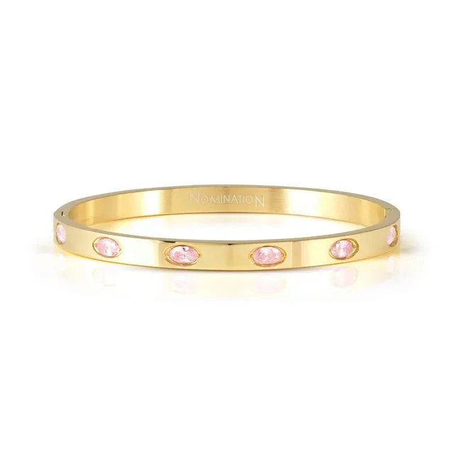Nomination Pretty Bangles Bracelet - Pink CZ