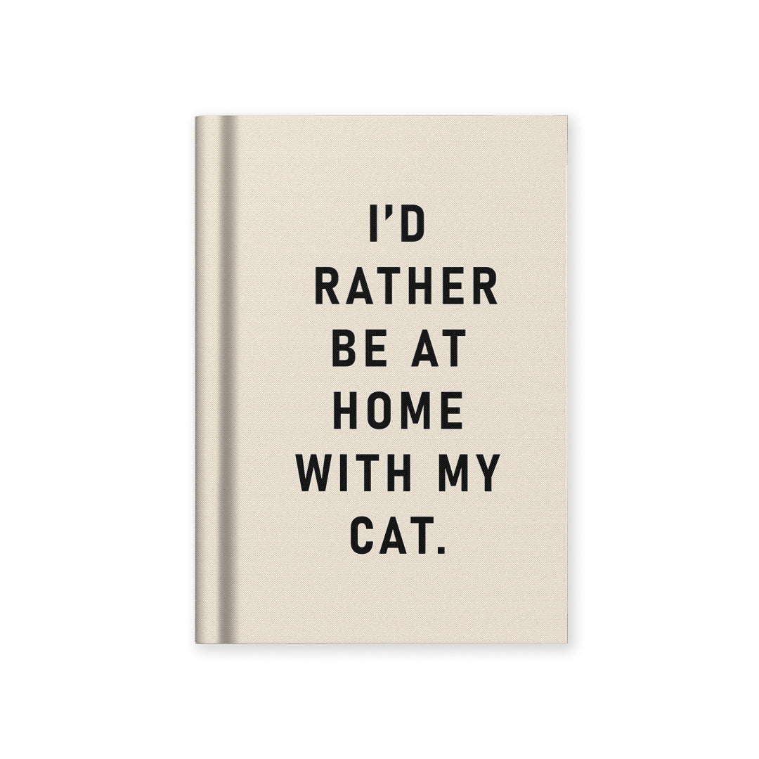 Ohh Deer A7 Hardback Notebook β Rather Be Home With My Cat