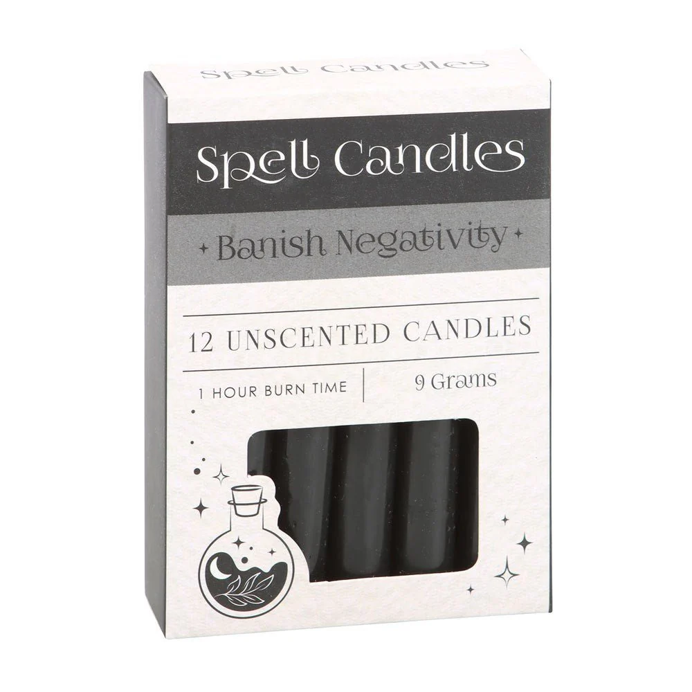 Pack of 12 Negativity Spell Candles