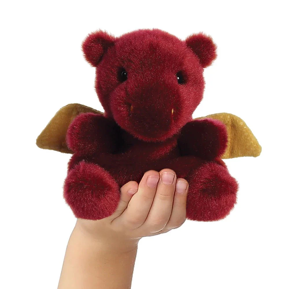 Palm Pals Aidan Dragon Soft Toy – Red Plushie - Image 3