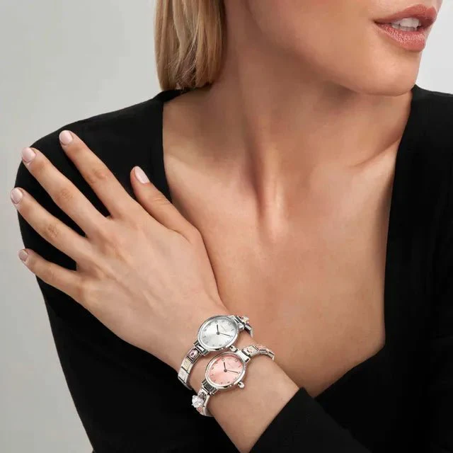 Paris Round Watch -  Black And Cubic Zirconia - Image 4