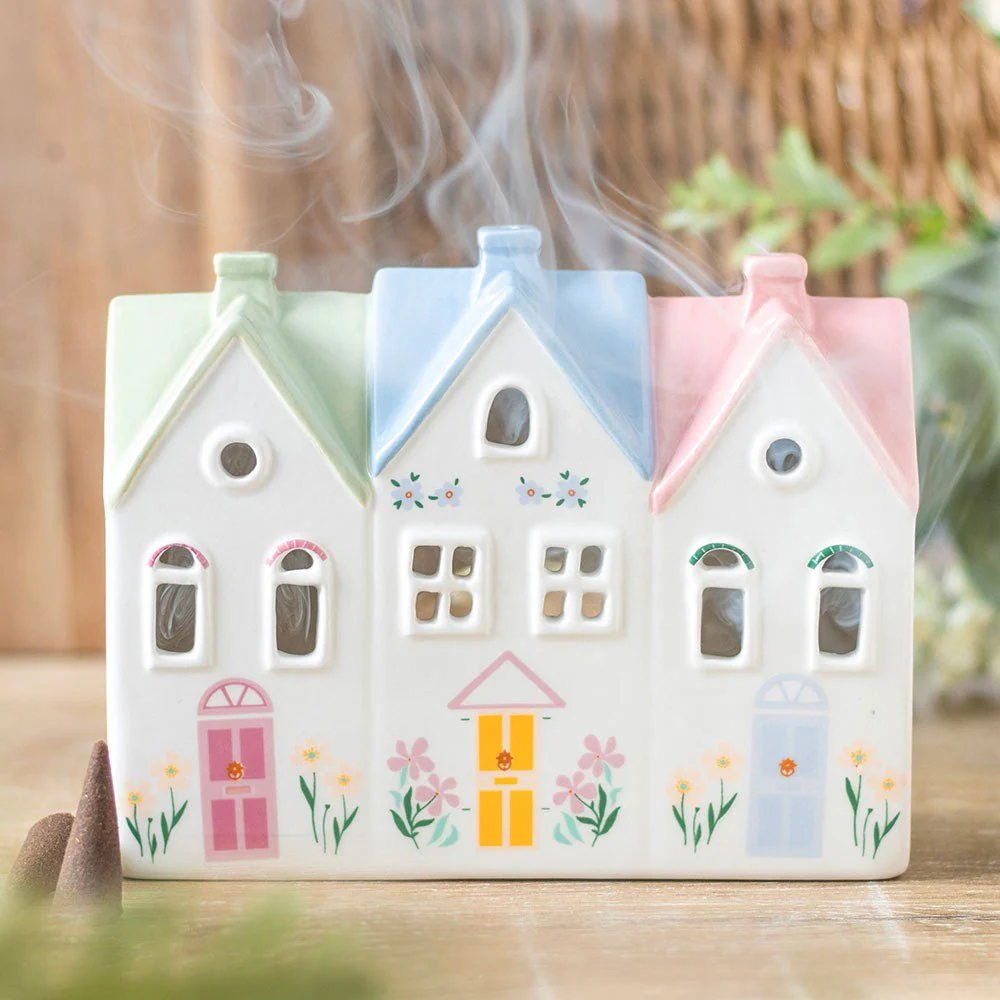 Pastel House Incense Cone Burner and Tealight Holder - Image 6
