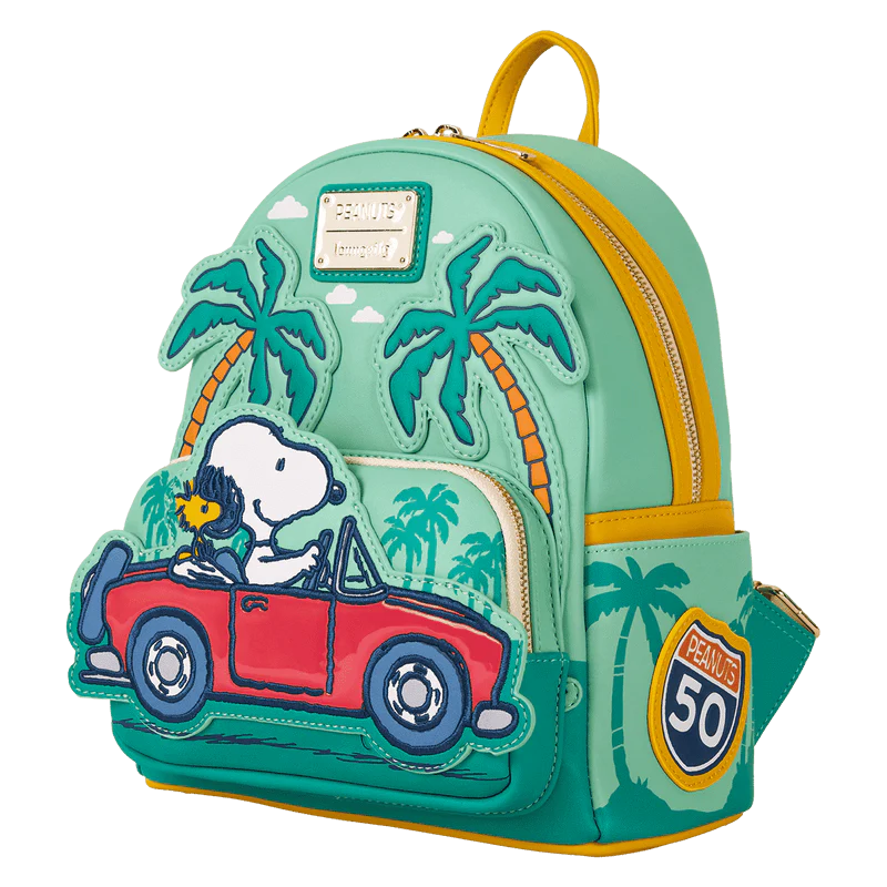 Loungefly Peanuts Snoopy & Woodstock Road Trip Mini Backpack - Image 2