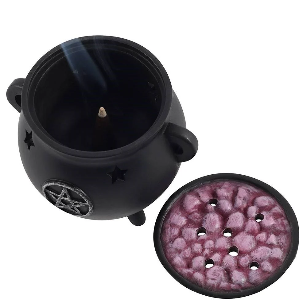 Cauldron Incense Cone Burner Pentagram - Image 3
