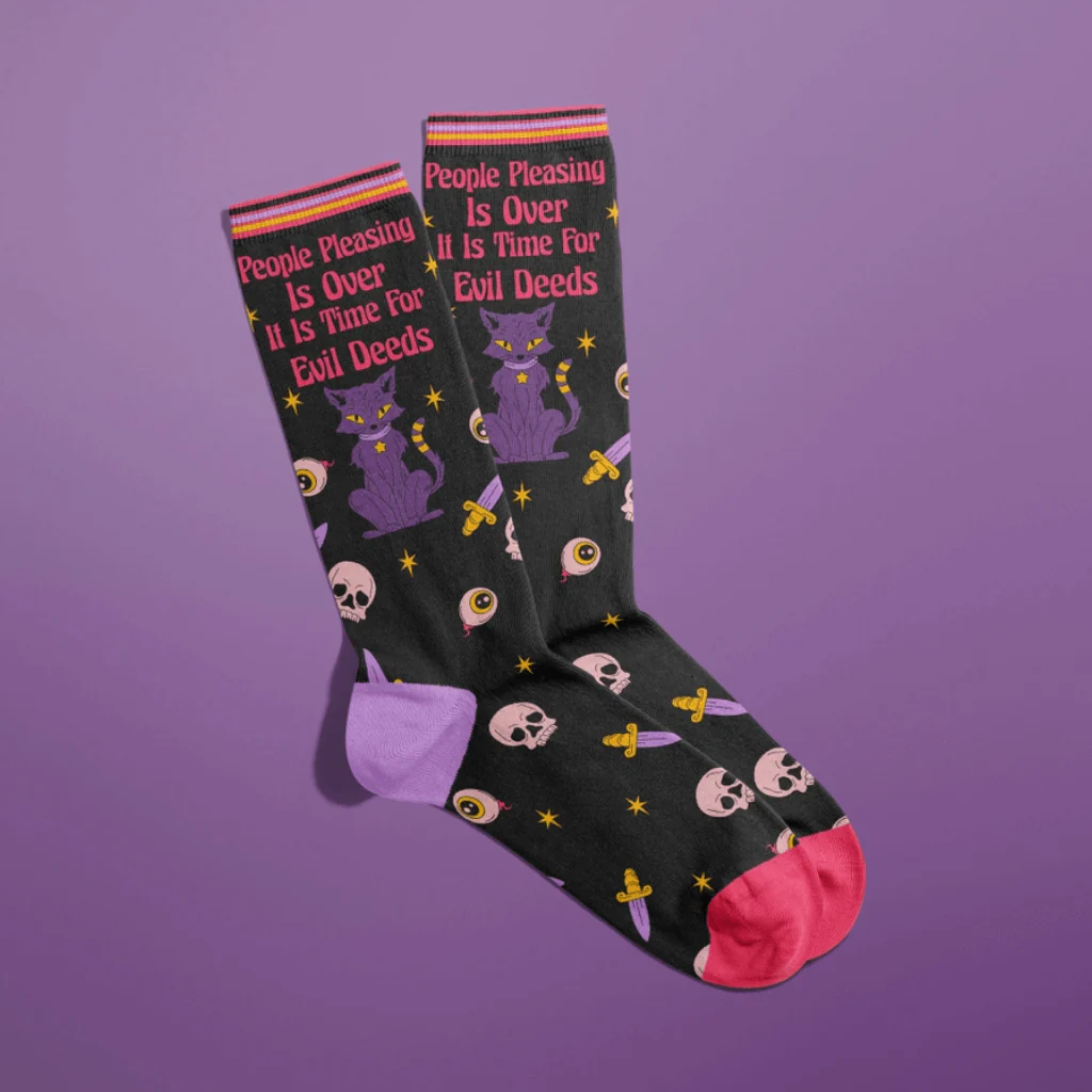 People Pleasing Is Over Women's Crew Socks - Image 2