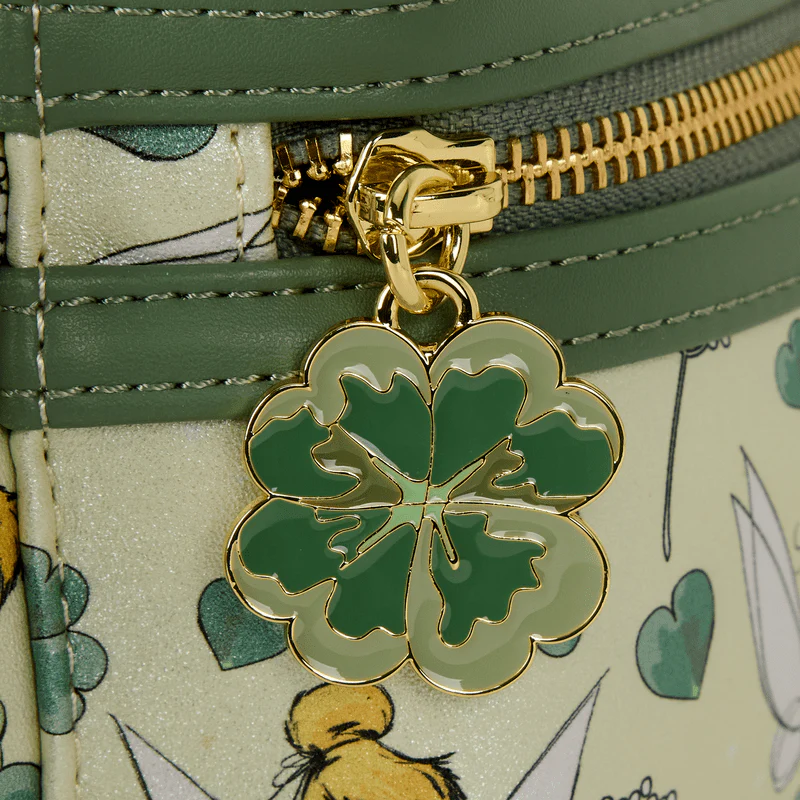 Loungefly Peter Pan Tinker Bell Clover All-Over Print Mini Backpack - Image 4