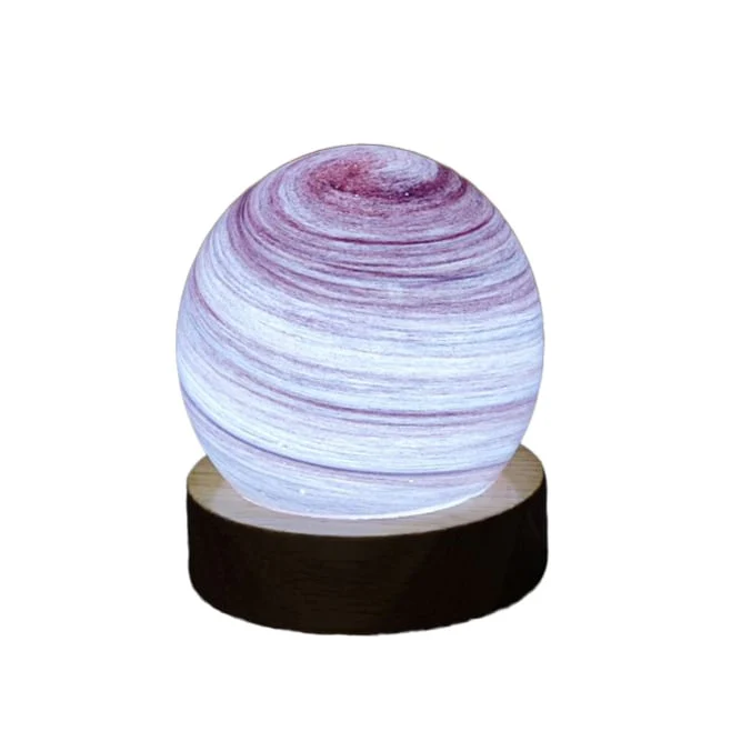 Amethyst Haze Planet Night Light β USB Globe Lamp