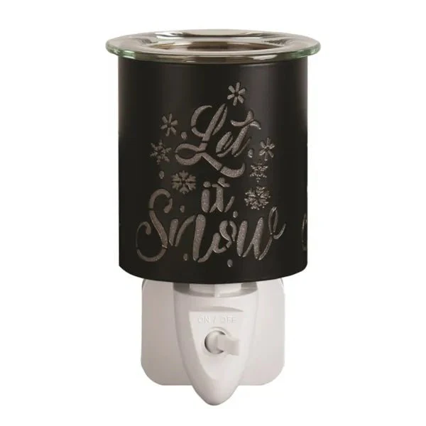 Plug-In Wax Melt Burner β Black & Gold Let It Snow 13cm - Image 2