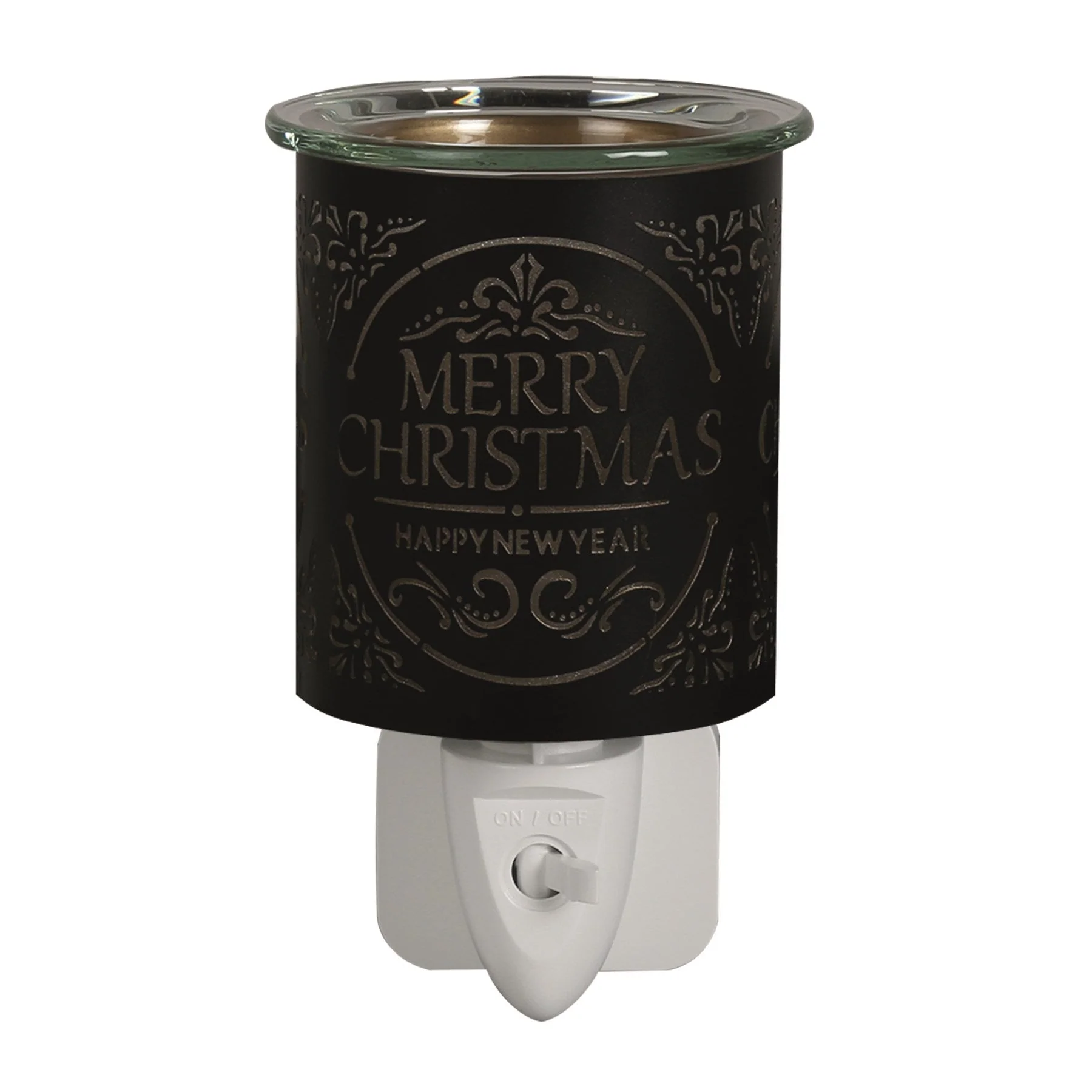 Plug In Wax Warmer -  Black & Gold Silhouette Merry Christmas - Image 2