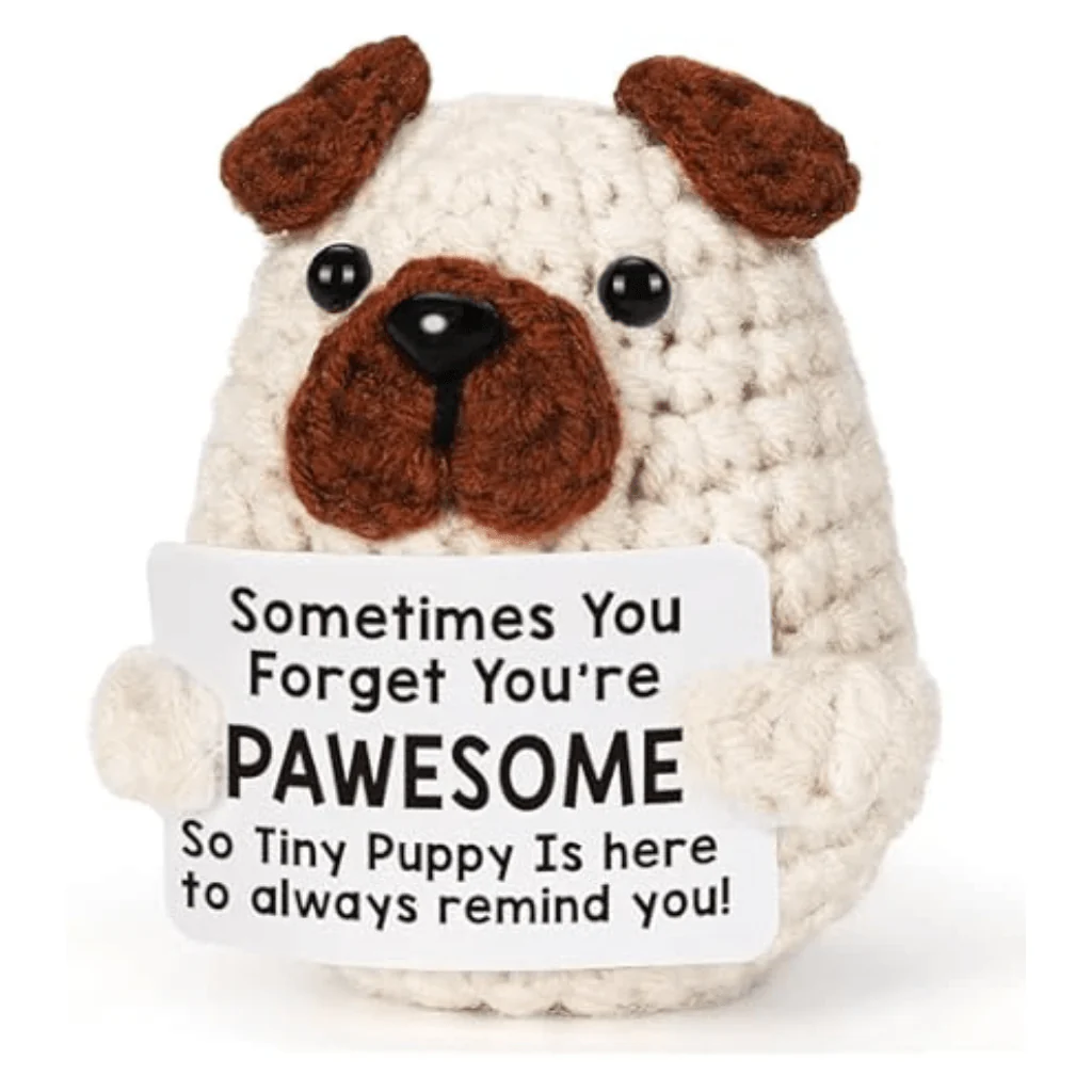 Positive Dog Crochet Puppy Desk Decoration