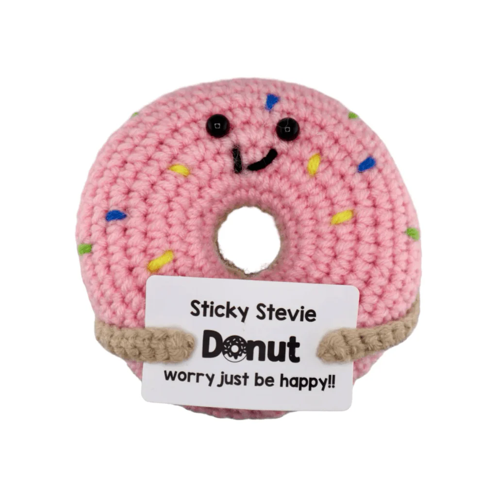Positive Donut Crochet Desk Decoration