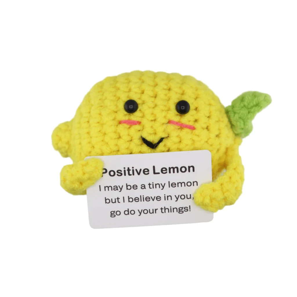 Positive Lemon Crochet Decoration