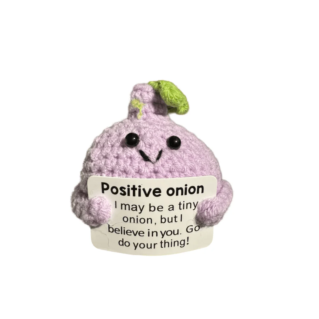 Positive Onion Crochet Decoration