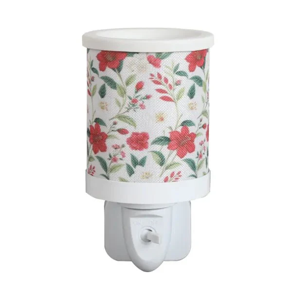 Red Floral Plug In Wax Melt Burner