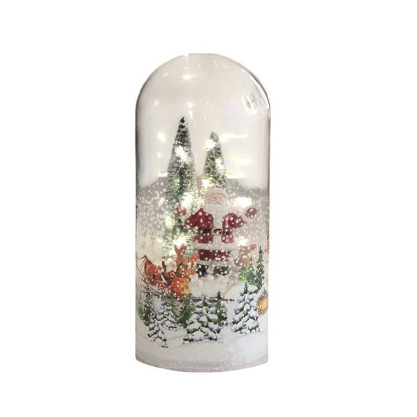 Rotating Santa Glass Dome Light – 21cm