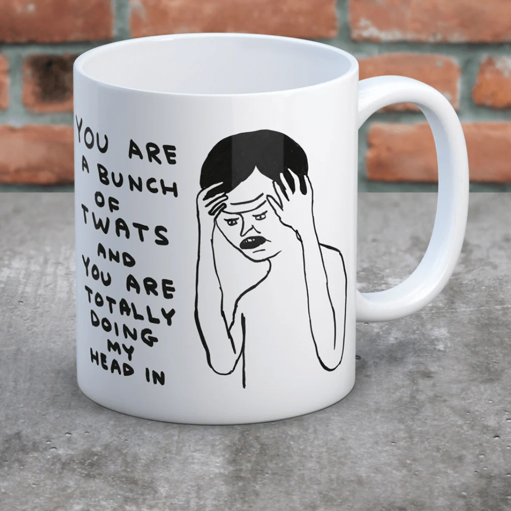 Rude Stoneware Mug – Bunch of T-Words by David Shrigley - Image 3